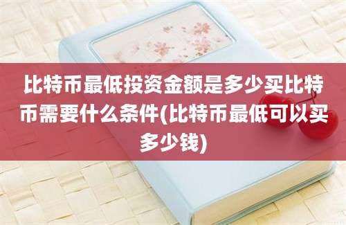 比特币最低投资金额是多少买比特币需要什么条件(比特币最低可以买多少钱)