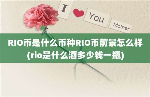 RIO币是什么币种RIO币前景怎么样(rio是什么酒多少钱一瓶)