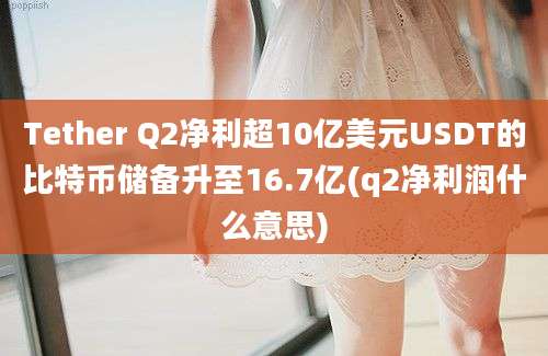 Tether Q2净利超10亿美元USDT的比特币储备升至16.7亿(q2净利润什么意思)