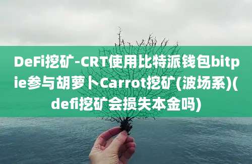 DeFi挖矿-CRT使用比特派钱包bitpie参与胡萝卜Carrot挖矿(波场系)(defi挖矿会损失本金吗)