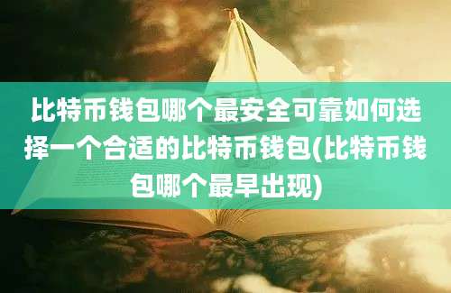 比特币钱包哪个最安全可靠如何选择一个合适的比特币钱包(比特币钱包哪个最早出现)