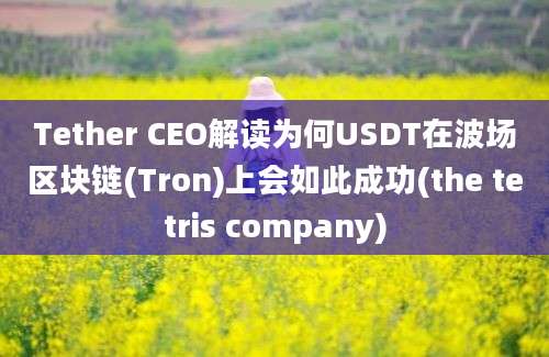 Tether CEO解读为何USDT在波场区块链(Tron)上会如此成功(the tetris company)