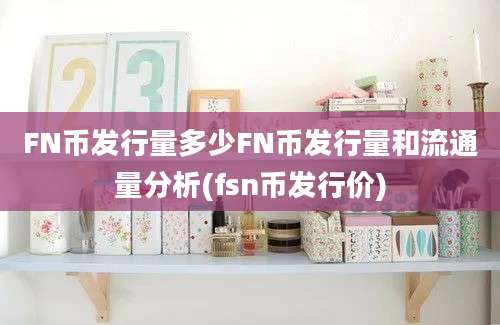 FN币发行量多少FN币发行量和流通量分析(fsn币发行价)