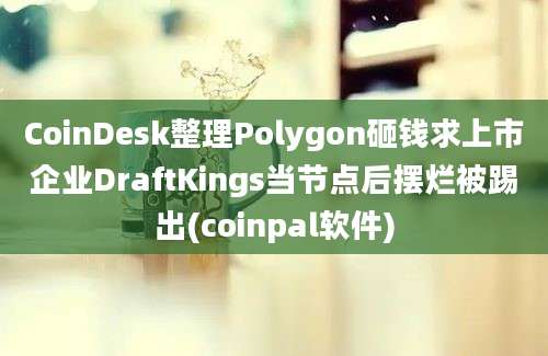 CoinDesk整理Polygon砸钱求上市企业DraftKings当节点后摆烂被踢出(coinpal软件)