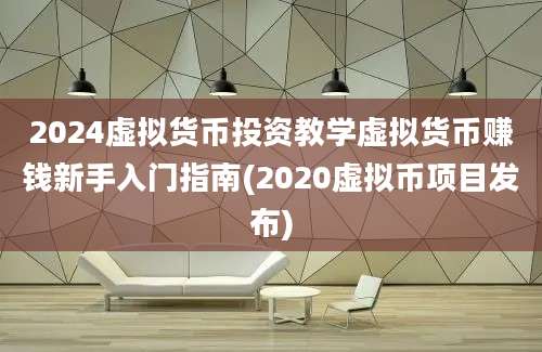 2024虚拟货币投资教学虚拟货币赚钱新手入门指南(2020虚拟币项目发布)