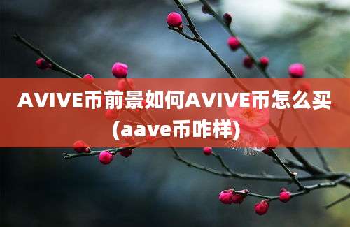 AVIVE币前景如何AVIVE币怎么买(aave币咋样)