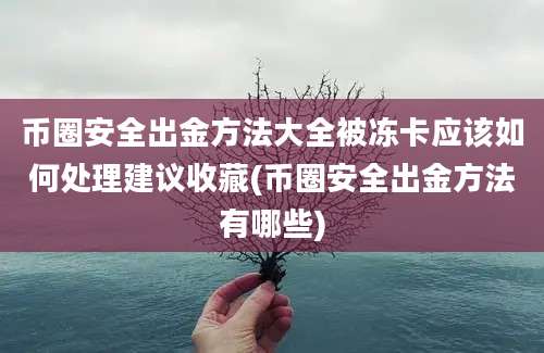 币圈安全出金方法大全被冻卡应该如何处理建议收藏(币圈安全出金方法有哪些)