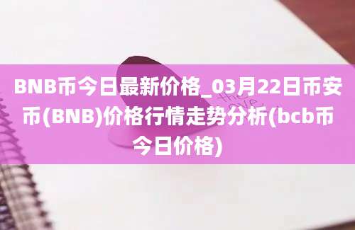 BNB币今日最新价格_03月22日币安币(BNB)价格行情走势分析(bcb币今日价格)