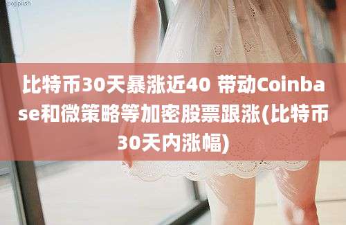 比特币30天暴涨近40 带动Coinbase和微策略等加密股票跟涨(比特币30天内涨幅)