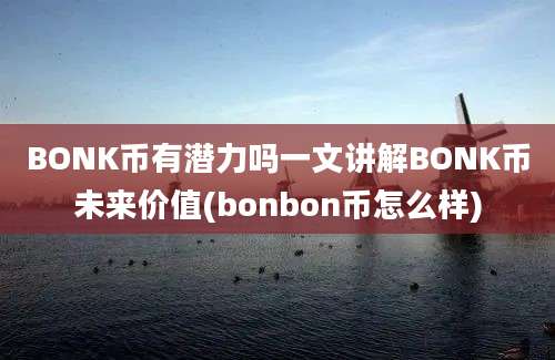 BONK币有潜力吗一文讲解BONK币未来价值(bonbon币怎么样)