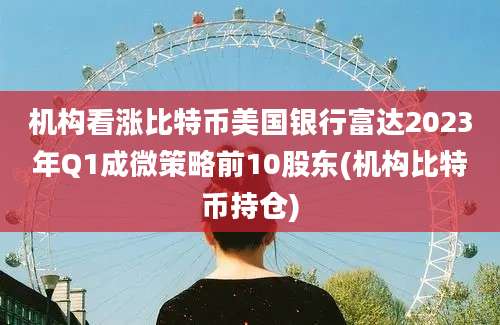 机构看涨比特币美国银行富达2023年Q1成微策略前10股东(机构比特币持仓)