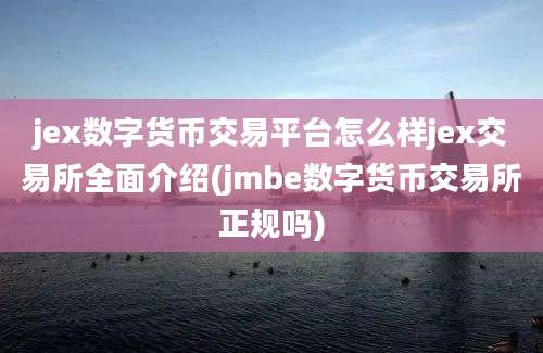 jex数字货币交易平台怎么样jex交易所全面介绍(jmbe数字货币交易所正规吗)