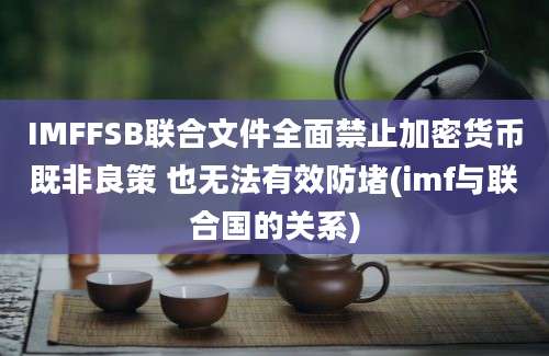 IMFFSB联合文件全面禁止加密货币既非良策 也无法有效防堵(imf与联合国的关系)