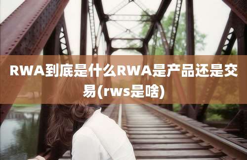 RWA到底是什么RWA是产品还是交易(rws是啥)