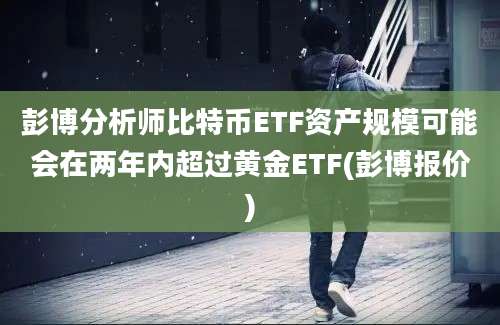 彭博分析师比特币ETF资产规模可能会在两年内超过黄金ETF(彭博报价)