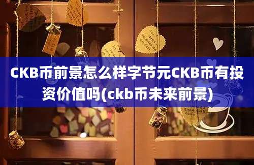 CKB币前景怎么样字节元CKB币有投资价值吗(ckb币未来前景)