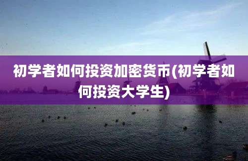 初学者如何投资加密货币(初学者如何投资大学生)