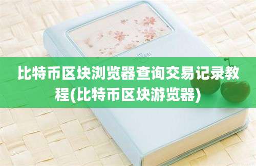 比特币区块浏览器查询交易记录教程(比特币区块游览器)