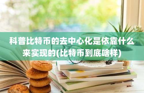 科普比特币的去中心化是依靠什么来实现的(比特币到底啥样)