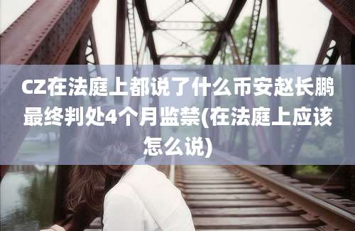 CZ在法庭上都说了什么币安赵长鹏最终判处4个月监禁(在法庭上应该怎么说)