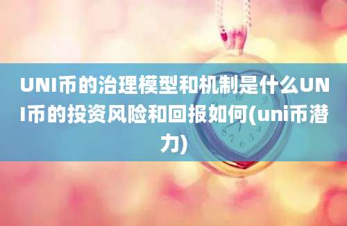 UNI币的治理模型和机制是什么UNI币的投资风险和回报如何(uni币潜力)