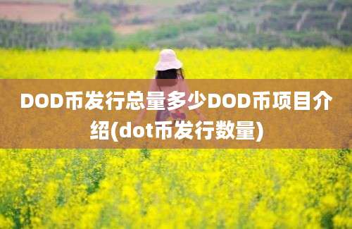 DOD币发行总量多少DOD币项目介绍(dot币发行数量)