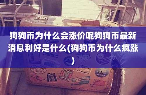 狗狗币为什么会涨价呢狗狗币最新消息利好是什么(狗狗币为什么疯涨)