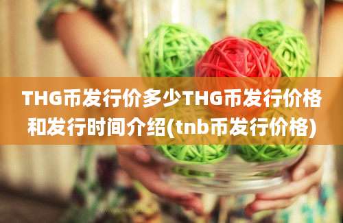 THG币发行价多少THG币发行价格和发行时间介绍(tnb币发行价格)