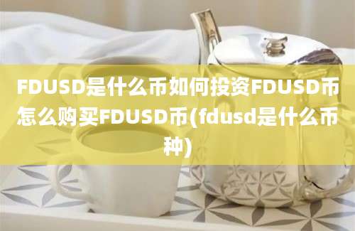 FDUSD是什么币如何投资FDUSD币怎么购买FDUSD币(fdusd是什么币种)