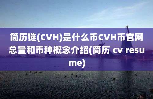 简历链(CVH)是什么币CVH币官网总量和币种概念介绍(简历 cv resume)