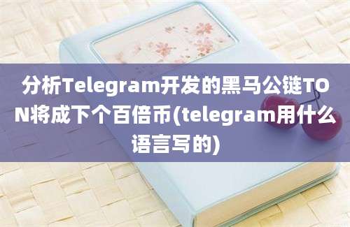 分析Telegram开发的黑马公链TON将成下个百倍币(telegram用什么语言写的)