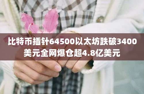 比特币插针64500以太坊跌破3400美元全网爆仓超4.8亿美元