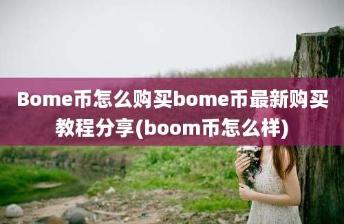 Bome币怎么购买bome币最新购买教程分享(boom币怎么样)