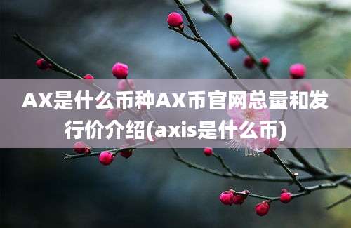 AX是什么币种AX币官网总量和发行价介绍(axis是什么币)