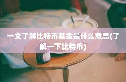 一文了解比特币基金是什么意思(了解一下比特币)