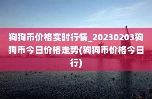 狗狗币价格实时行情_20230203狗狗币今日价格走势(狗狗币价格今日行)