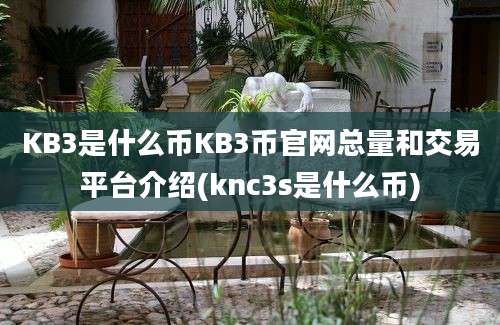 KB3是什么币KB3币官网总量和交易平台介绍(knc3s是什么币)