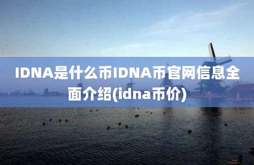 IDNA是什么币IDNA币官网信息全面介绍(idna币价)