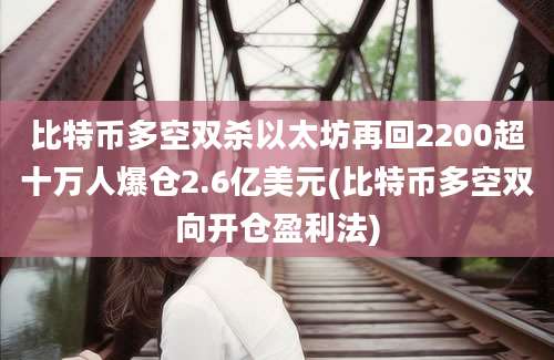 比特币多空双杀以太坊再回2200超十万人爆仓2.6亿美元(比特币多空双向开仓盈利法)