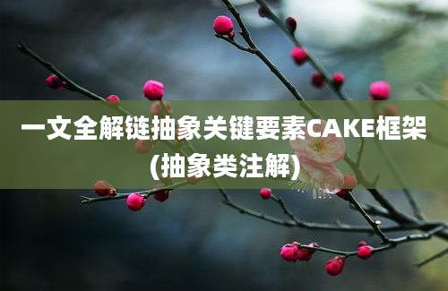 一文全解链抽象关键要素CAKE框架(抽象类注解)