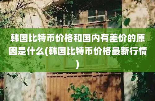 韩国比特币价格和国内有差价的原因是什么(韩国比特币价格最新行情)