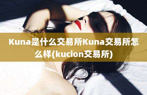 Kuna是什么交易所Kuna交易所怎么样(kucion交易所)