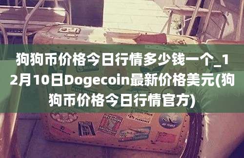 狗狗币价格今日行情多少钱一个_12月10日Dogecoin最新价格美元(狗狗币价格今日行情官方)