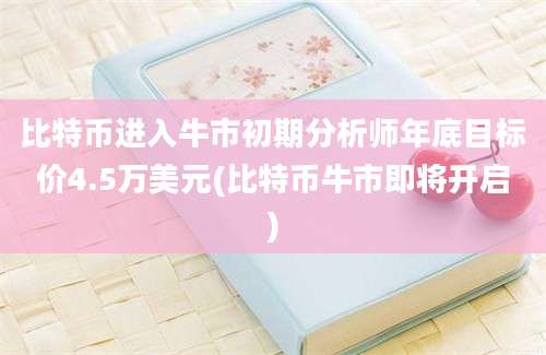 比特币进入牛市初期分析师年底目标价4.5万美元(比特币牛市即将开启)