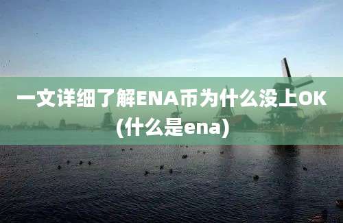 一文详细了解ENA币为什么没上OK(什么是ena)