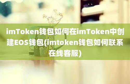 imToken钱包如何在imToken中创建EOS钱包(imtoken钱包如何联系在线客服)