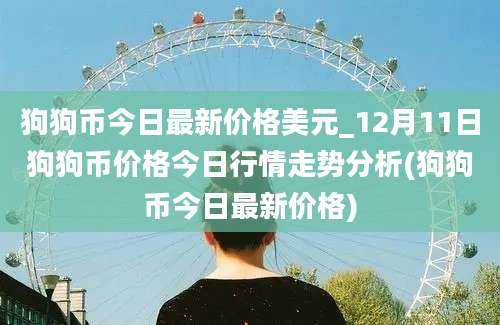 狗狗币今日最新价格美元_12月11日狗狗币价格今日行情走势分析(狗狗币今日最新价格)