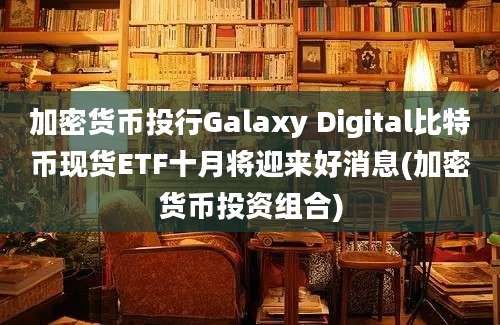 加密货币投行Galaxy Digital比特币现货ETF十月将迎来好消息(加密货币投资组合)