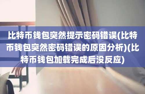 比特币钱包突然提示密码错误(比特币钱包突然密码错误的原因分析)(比特币钱包加载完成后没反应)