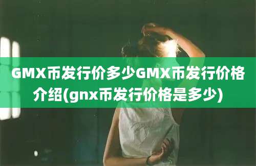 GMX币发行价多少GMX币发行价格介绍(gnx币发行价格是多少)